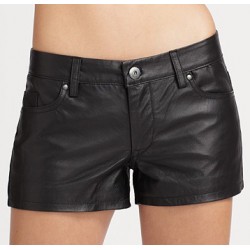 Leather Shorts Women 